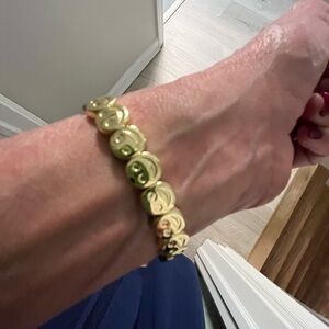 Lisa Gozlan  smiley face stretch bracelet
